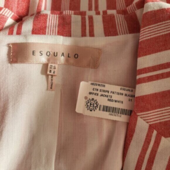 Blazer Jacket Summer Nautical Size 16+  Red White Stripe - Picture 4 of 12